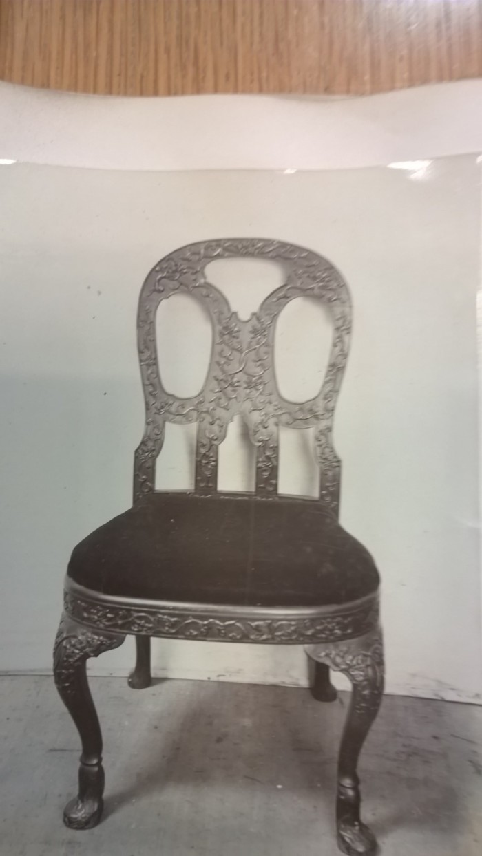 'Pair of Chip. Chairs...RARE'. Photograph c.1900. Phillips of Hitchin archive (MS1999/4/1/70). The Brotherton Library Special Collections. Photograph courtesy of the BLSC 2016.