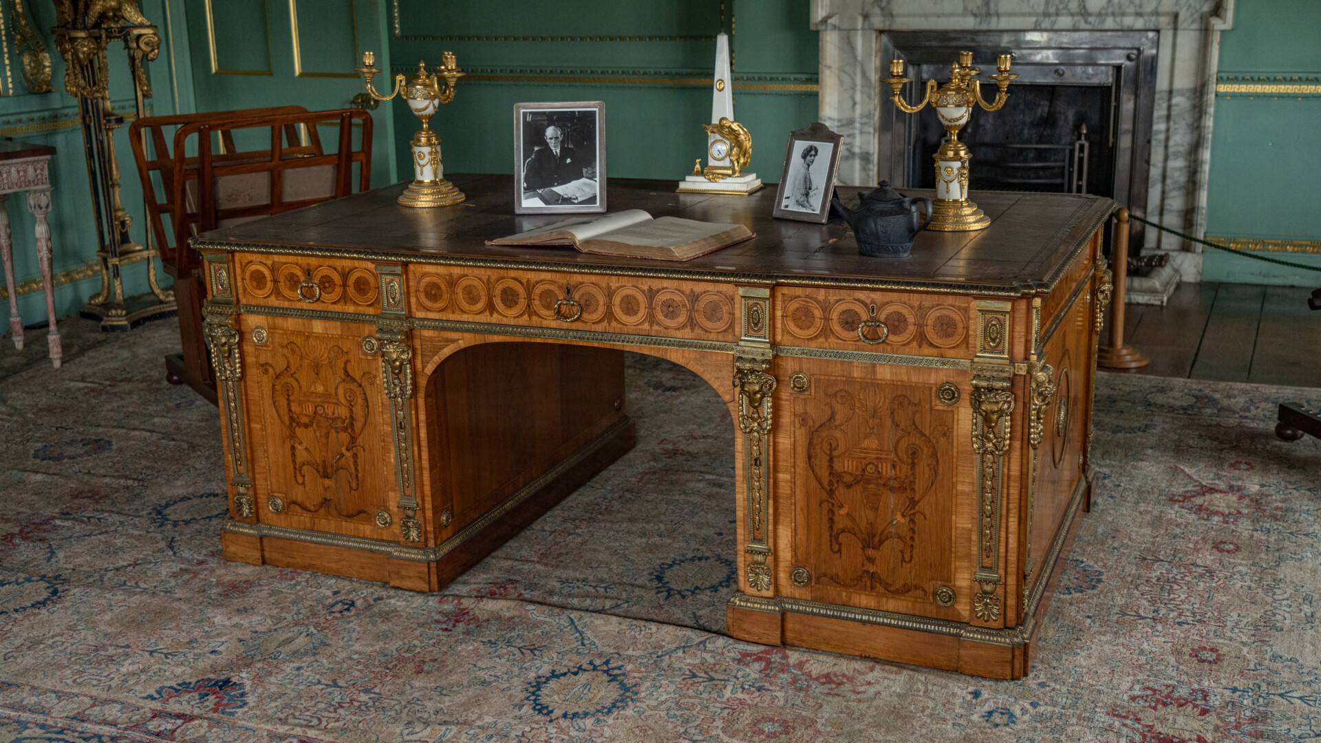 An antique desk.