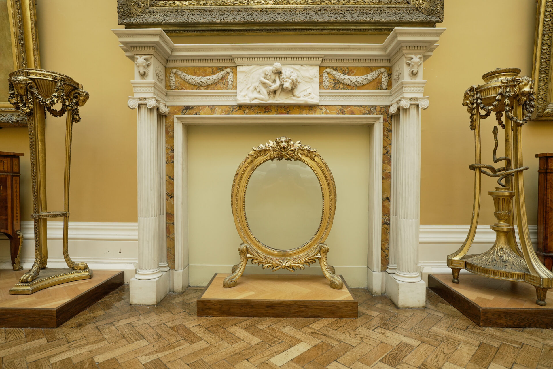 An antique chimneypiece