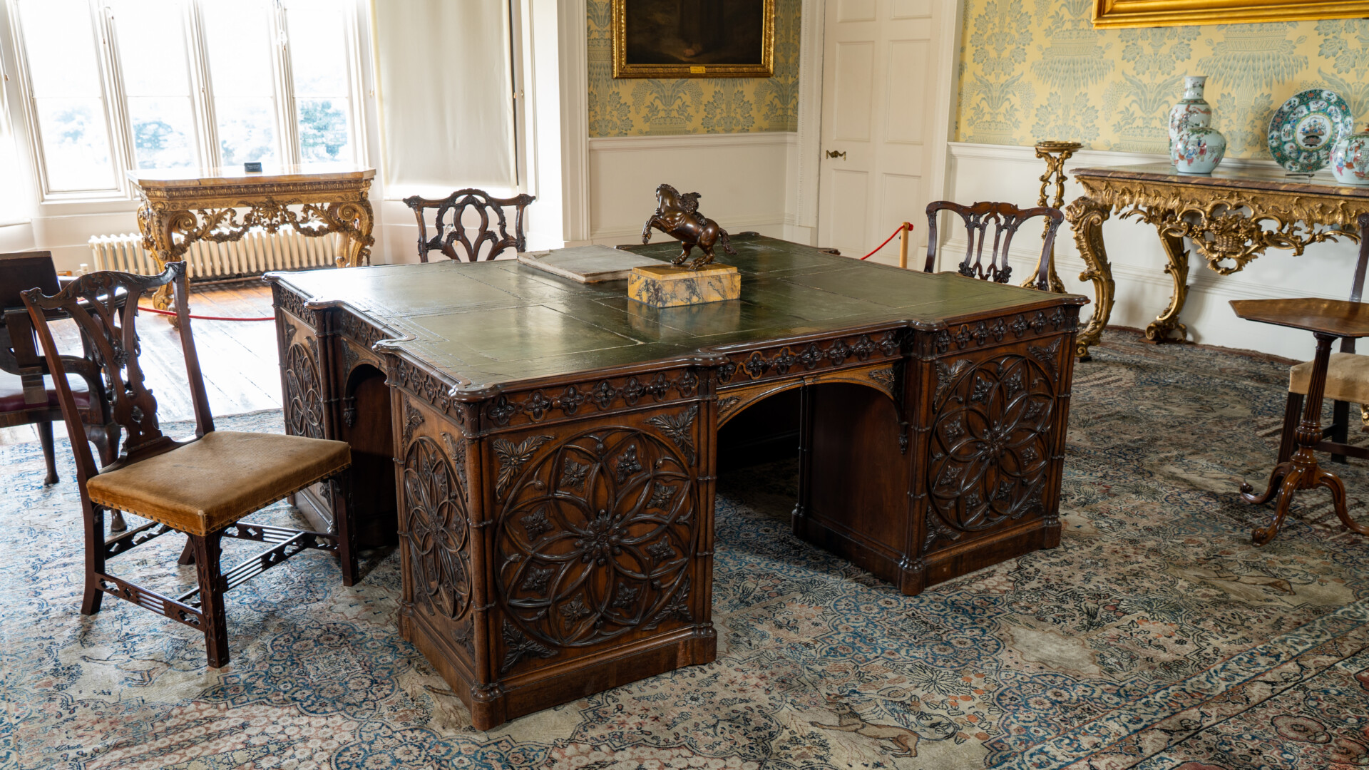 An antique desk.