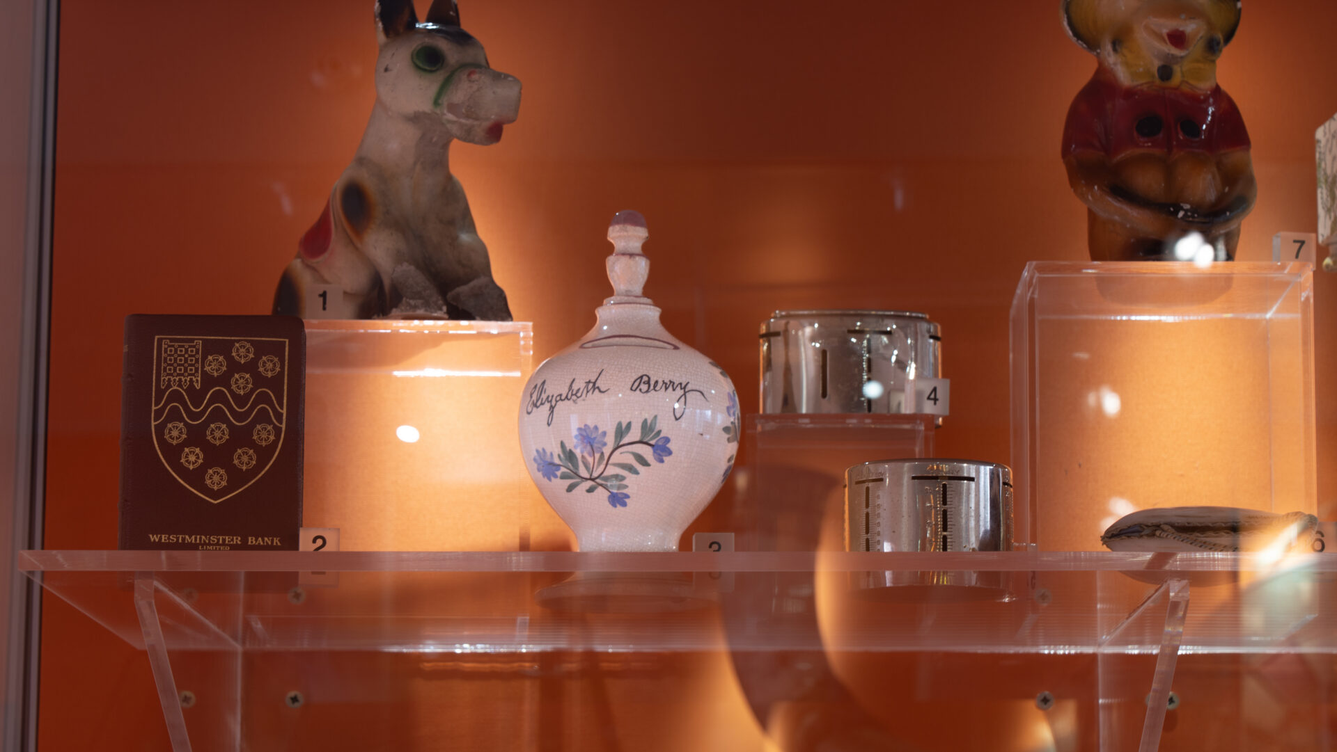 An antique 19th century pottery moneybox