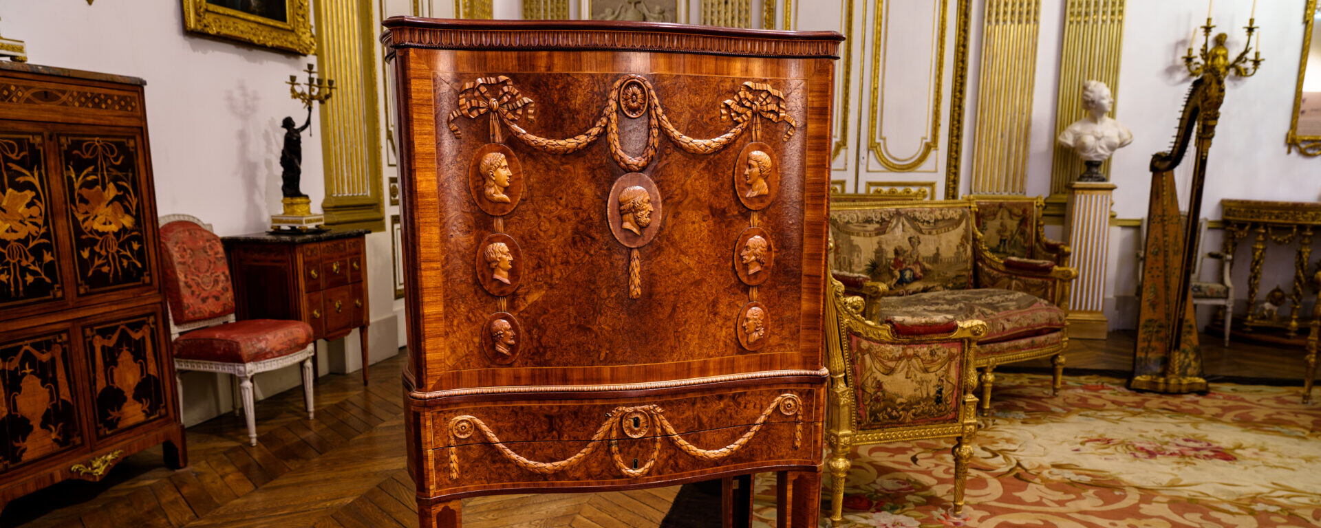 An antique cabinet, c.1780